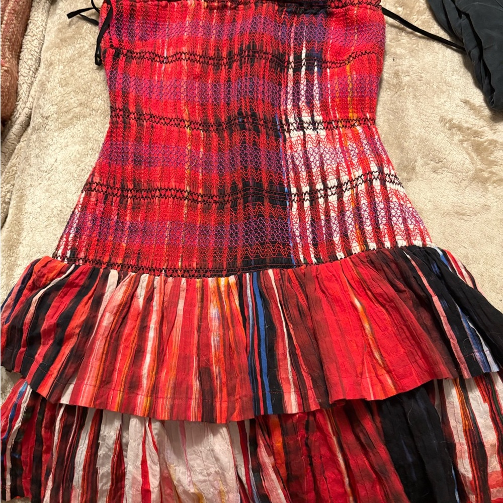 Plenty by Tracy Reese Red and Multicolor Dress